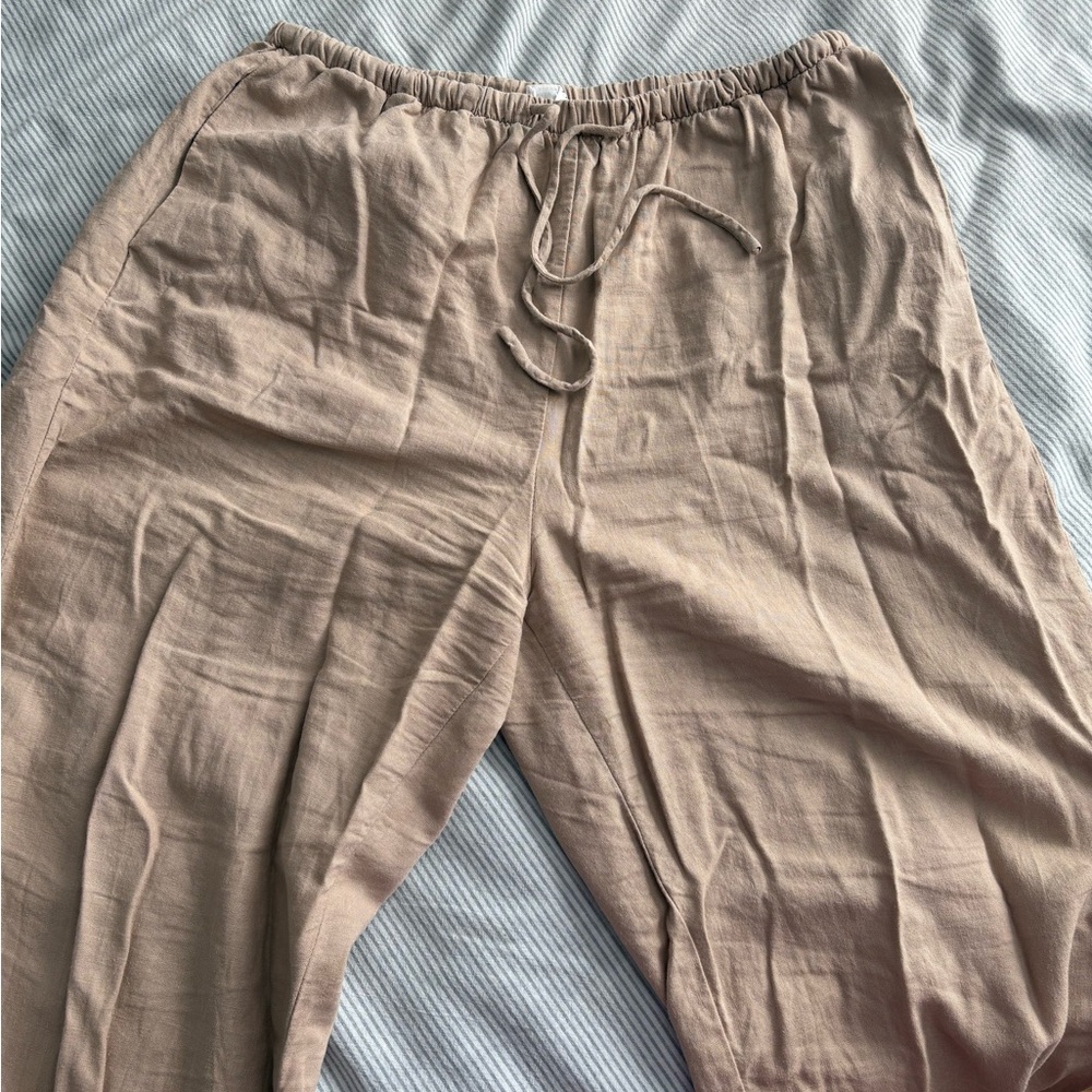 Cotton On Brown Linen Pants